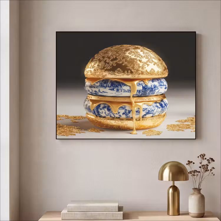 Art Frame - Delftsblauw - Goud - Burger — 3