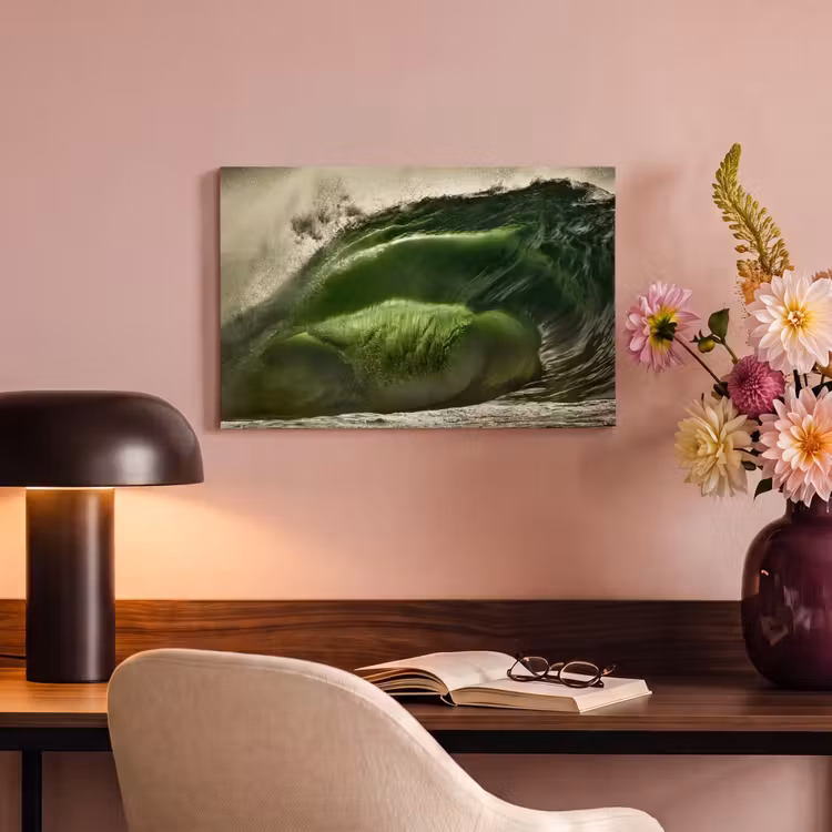 Canvas schilderij - Groene golf aan de Ierse kust — 3