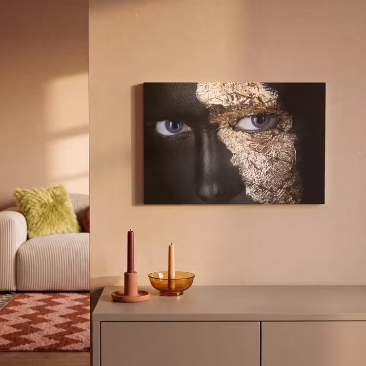 Canvas schilderij - Vrouw - Goud - Black and Gold — 2