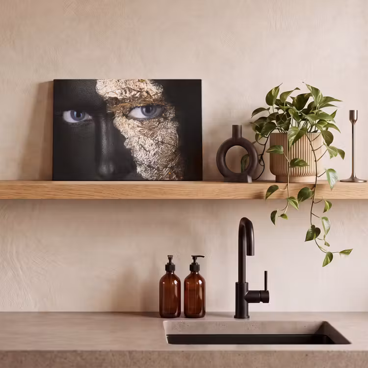 Canvas schilderij - Vrouw - Goud - Black and Gold — 3