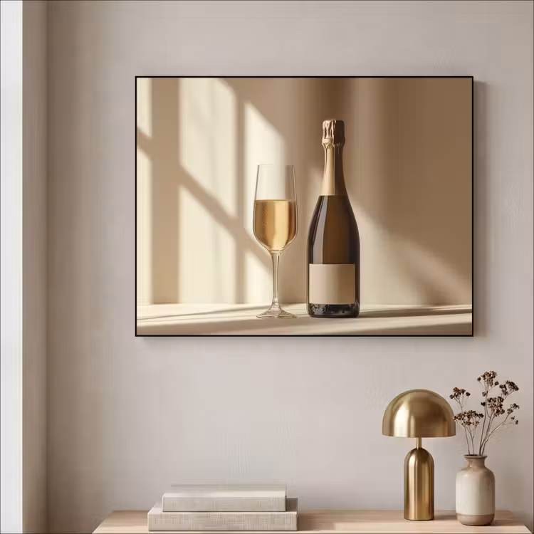 Art Frame - Champagne - Beige - Schaduw - Bubbels — 3