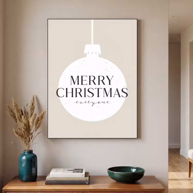 Art Frame - Christmas - Kerstballen - Japandi - Witte kerstballen — 2