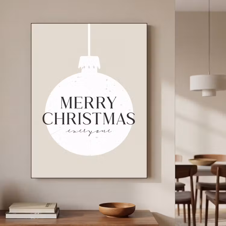 Art Frame - Christmas - Kerstballen - Japandi - Witte kerstballen — 5