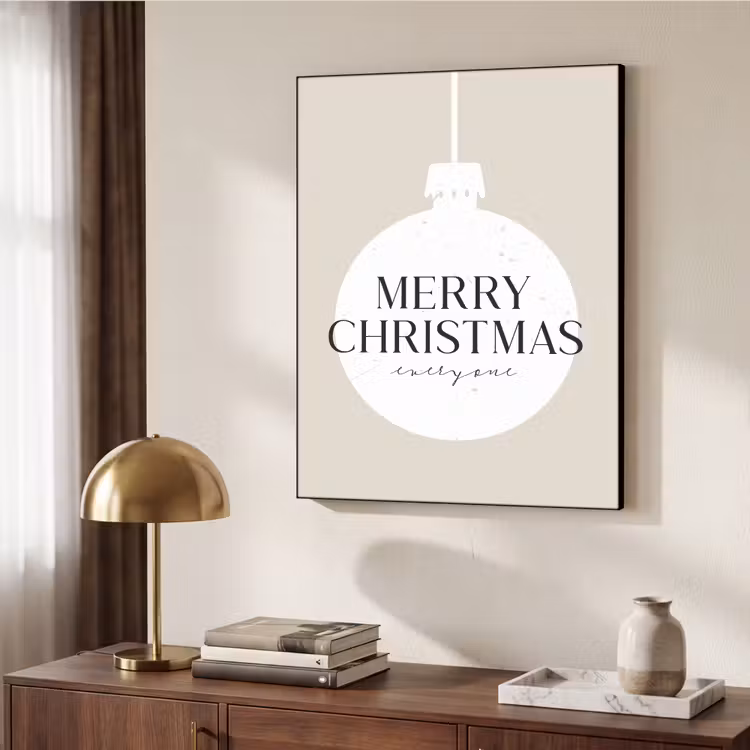 Art Frame - Christmas - Kerstballen - Japandi - Witte kerstballen — 7