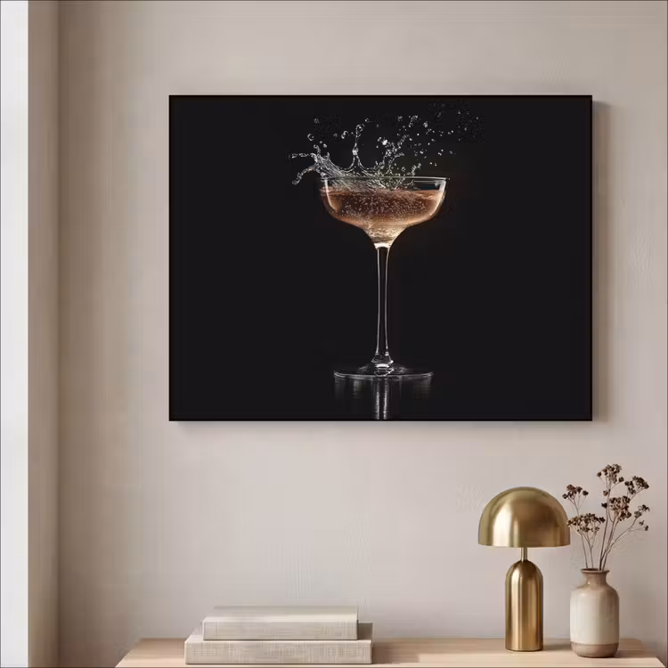 Art Frame - Cocktail - Zwart - Spetters - Glas — 3