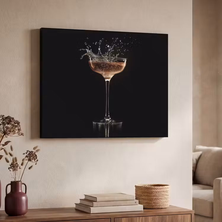 Art Frame - Cocktail - Zwart - Spetters - Glas — 4