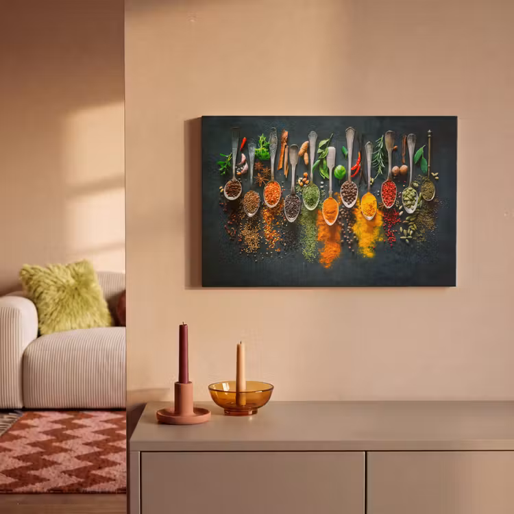 Canvas schilderij - Kruiden - Specerijen - Lepels — 2