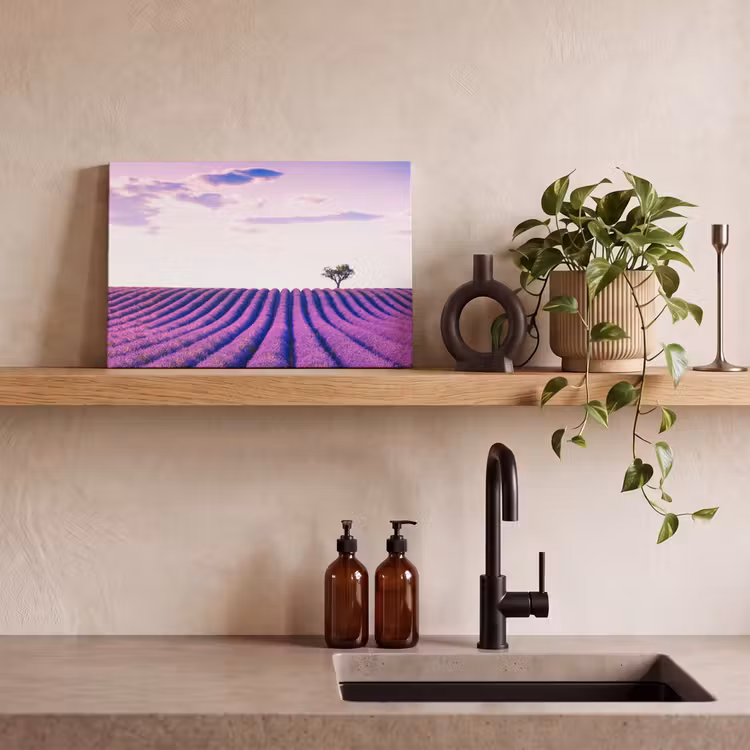 Canvas schilderij - Lavendel - Bomen - Paars - Bloemen — 3