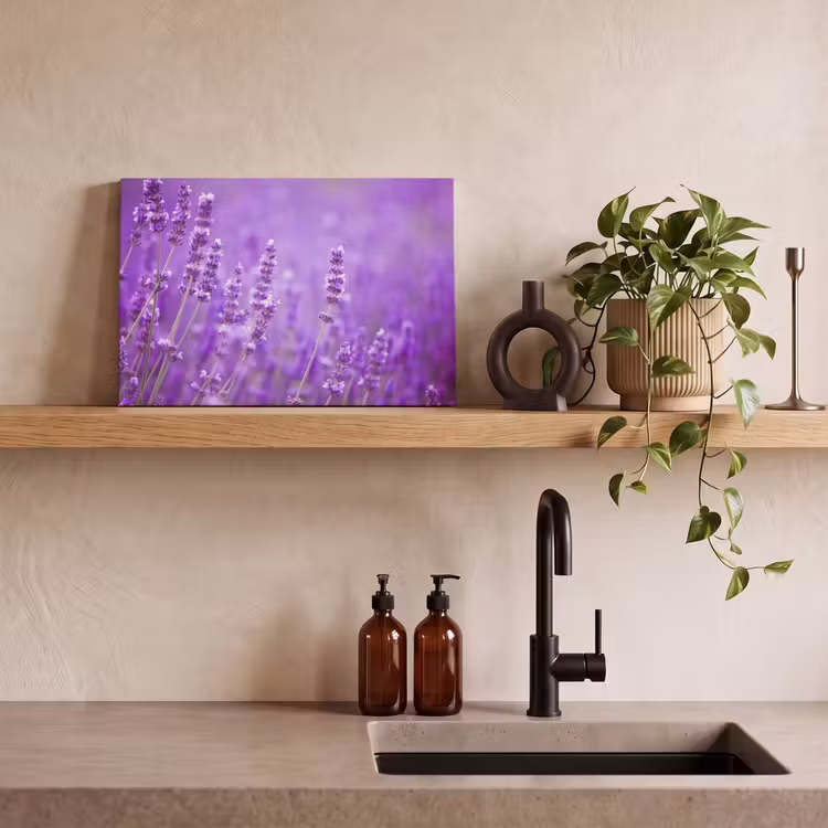 Canvas schilderij - Lavendel - Close-up - Bloemen - Paars — 3