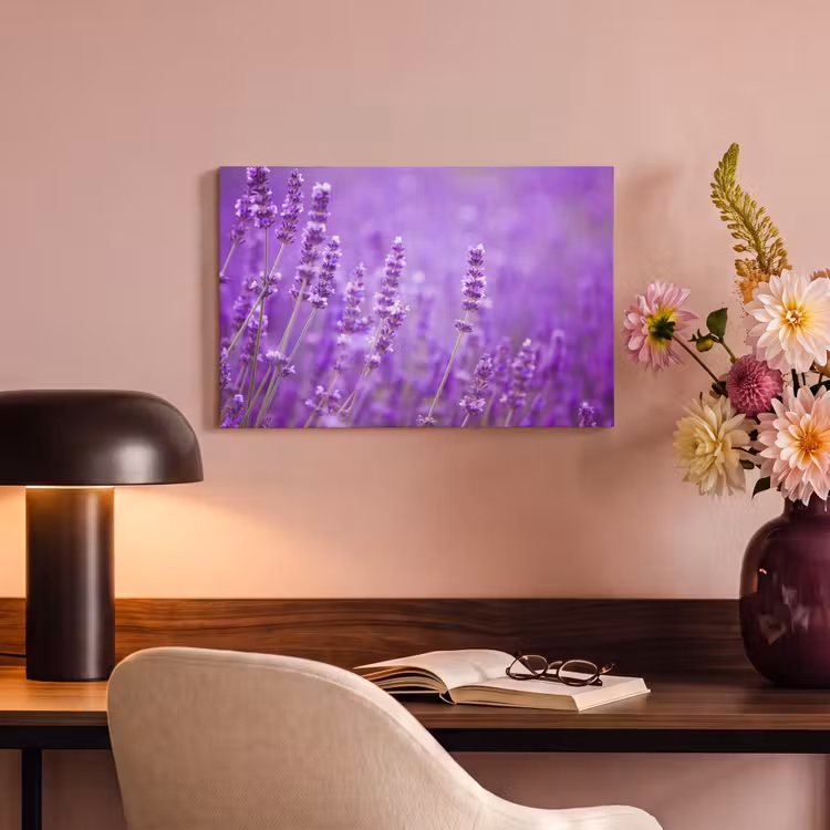 Canvas schilderij - Lavendel - Close-up - Bloemen - Paars — 4