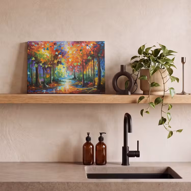 Canvas schilderij - Landschap - Bos - Kleuren - Natuur — 3