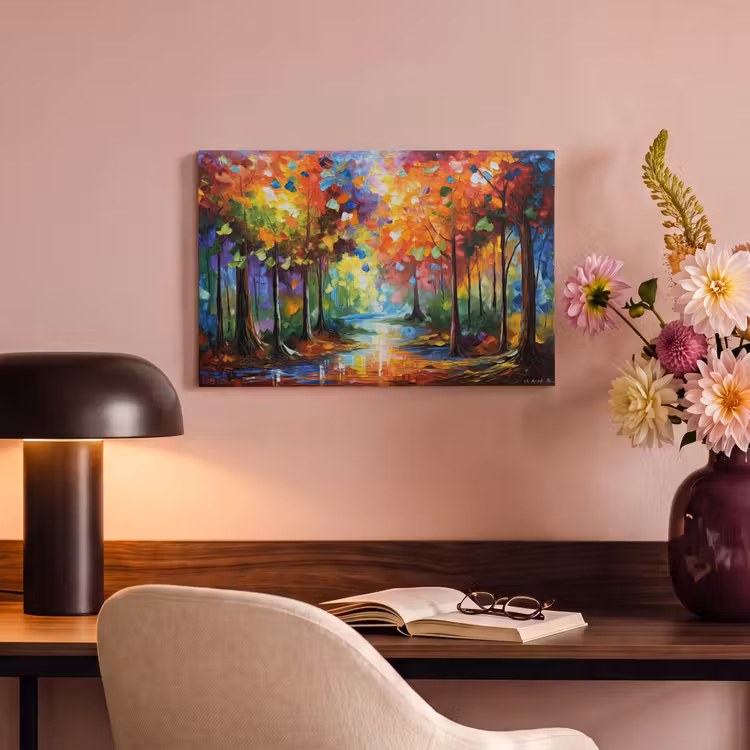 Canvas schilderij - Landschap - Bos - Kleuren - Natuur — 4