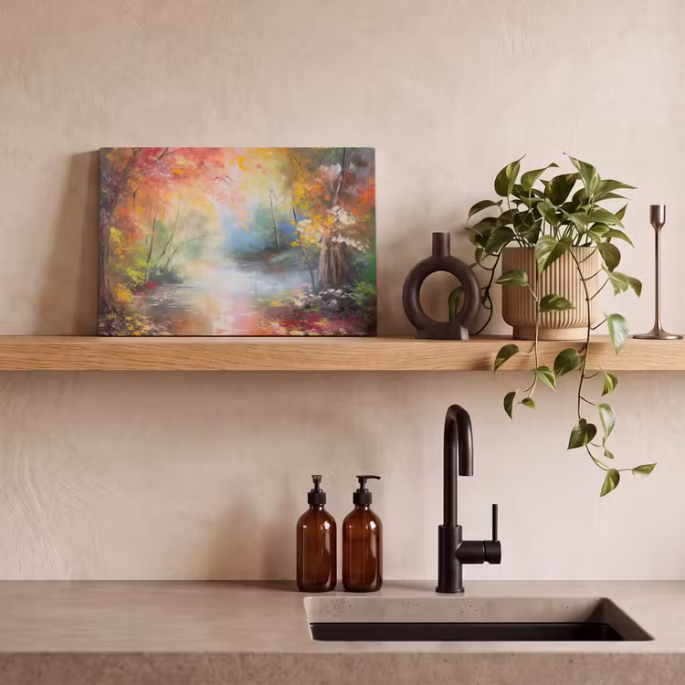 Canvas schilderij - Landschap - Olieverf - Kleurrijk - Natuur — 3