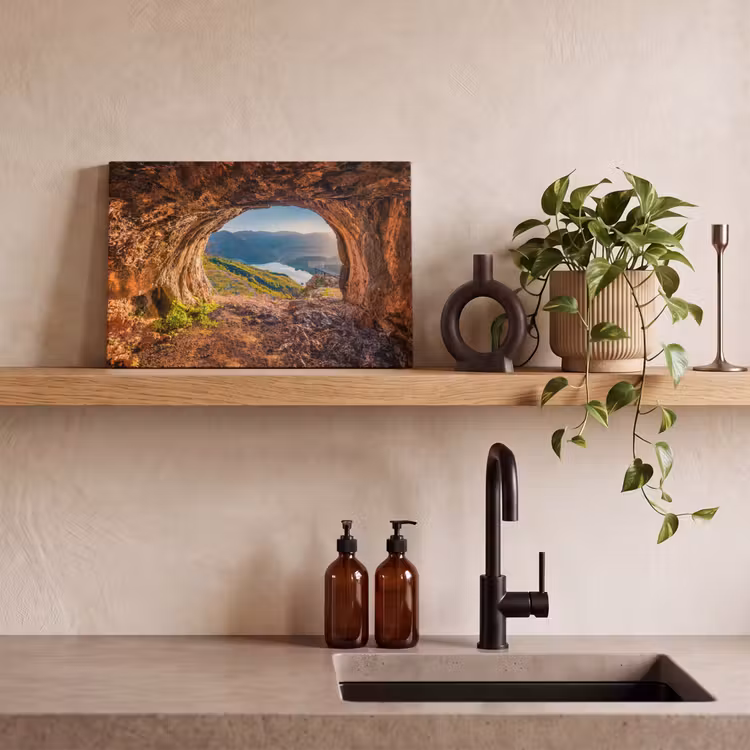 Canvas schilderij - Grot - Berg - Landschap - Natuur — 2