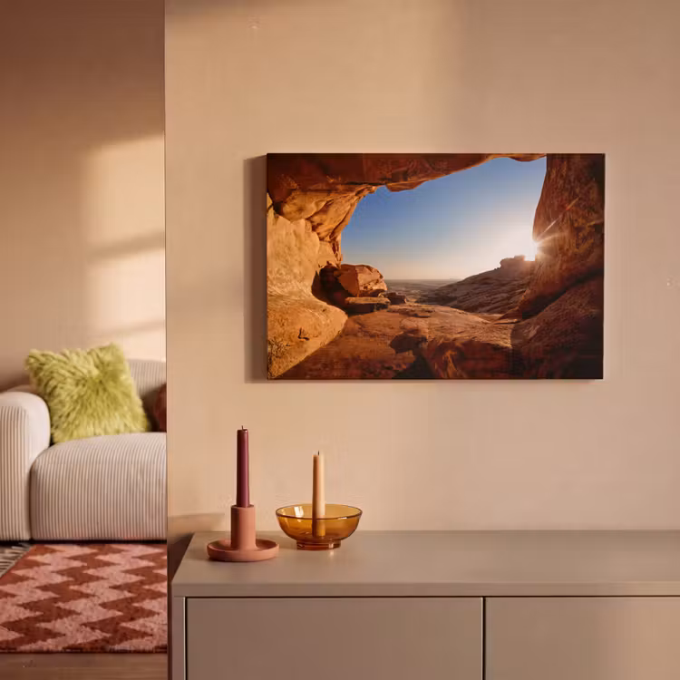 Canvas schilderij - Grot - Woestijn - Zon - Landschap — 1