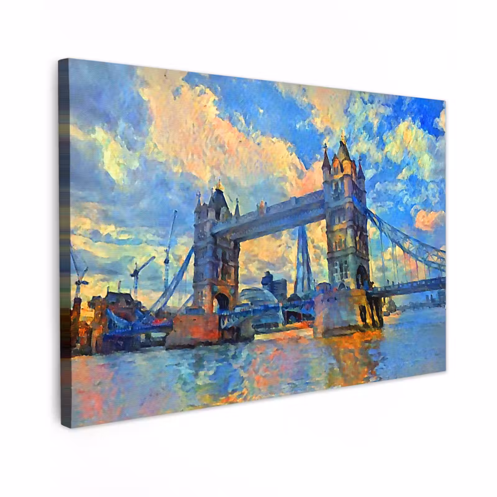 Canvas schilderij - Schilderij - Londen - Brug - Olieverf — 1