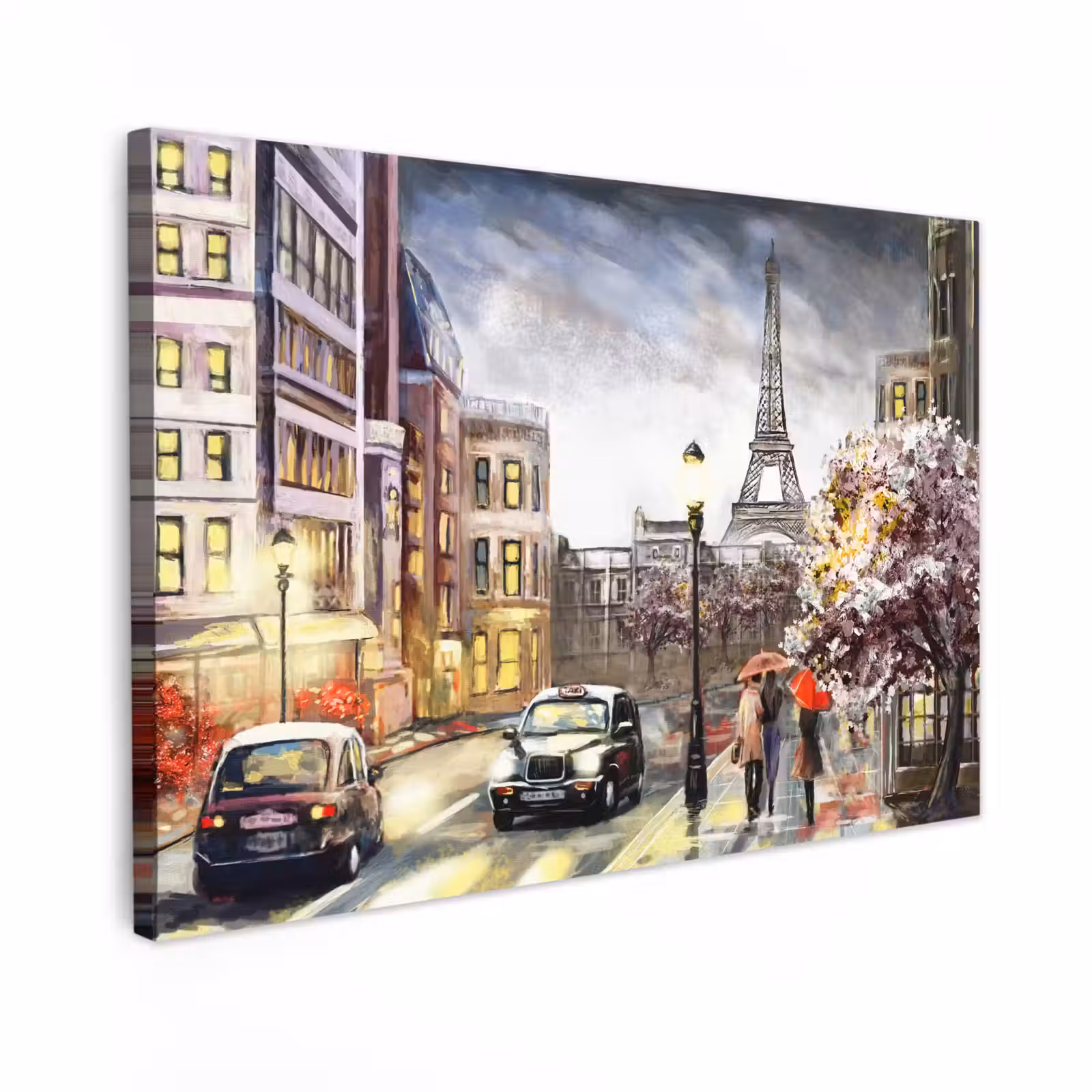 Canvas schilderij - Schilderij - Parijs - Frankrijk - Olieverf — 1
