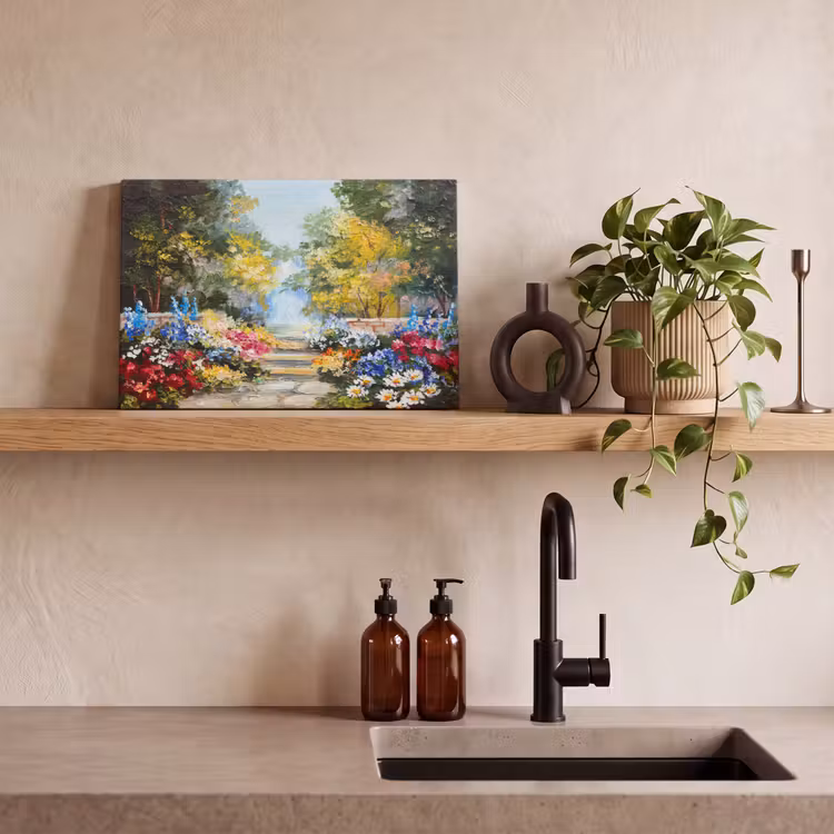 Canvas schilderij - Schilderij - Bloemen - Natuur - Olieverf — 3