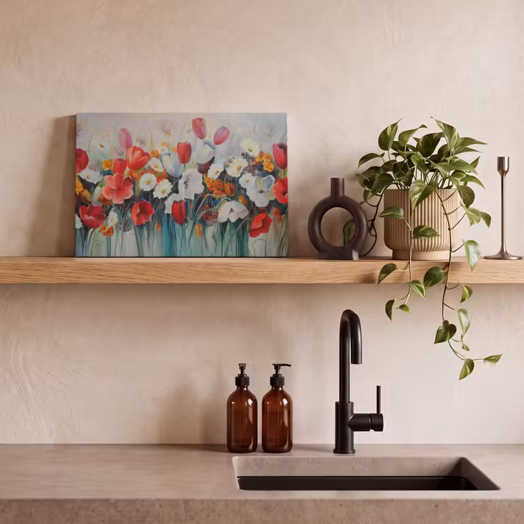 Canvas schilderij - Schilderij - Olieverf - Bloemen — 3