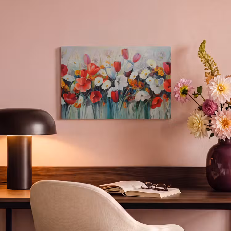 Canvas schilderij - Schilderij - Olieverf - Bloemen — 4