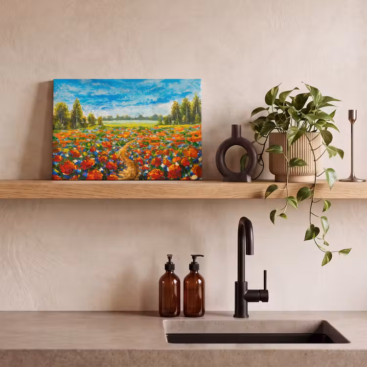 Canvas schilderij - Schilderij - Olieverf - Bloemen - Natuur — 3