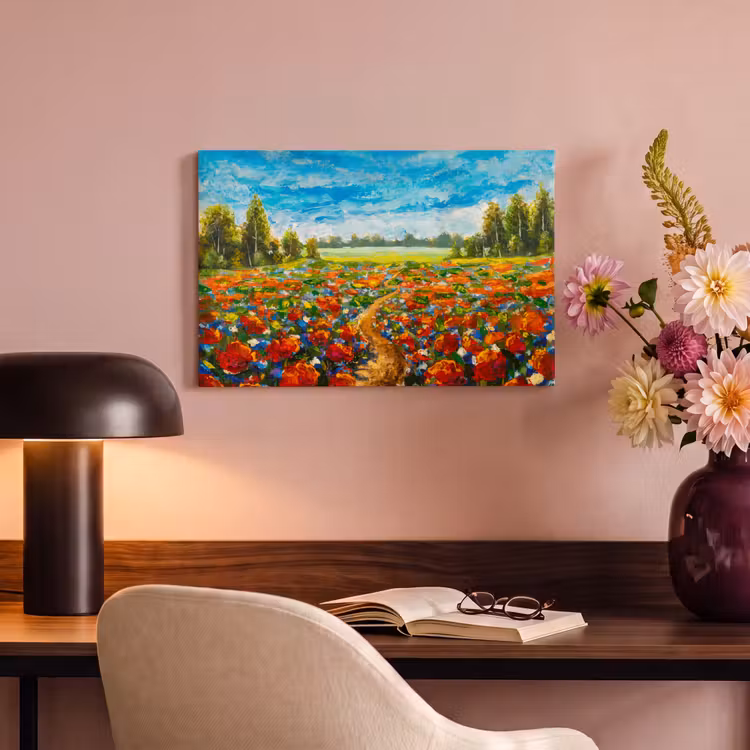 Canvas schilderij - Schilderij - Olieverf - Bloemen - Natuur — 4