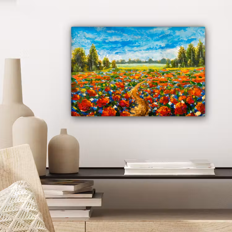Canvas schilderij - Schilderij - Olieverf - Bloemen - Natuur — 5