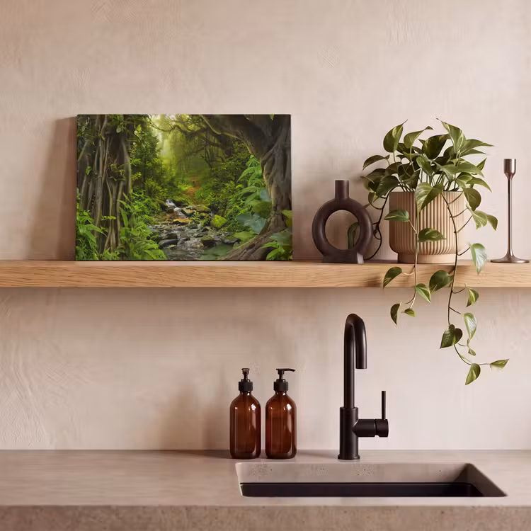 Canvas schilderij - Natuur - Water - Jungle - Bos - Tropisch — 3