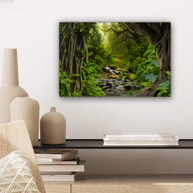 Canvas schilderij - Natuur - Water - Jungle - Bos - Tropisch — 5