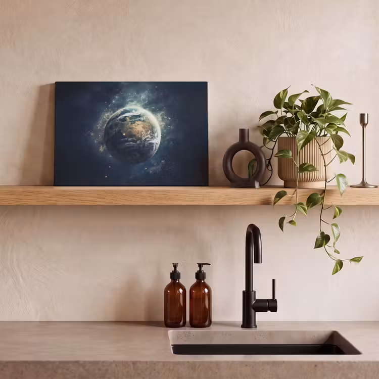Canvas schilderij - Ruimte - Aarde - Sterren - Heelal — 3