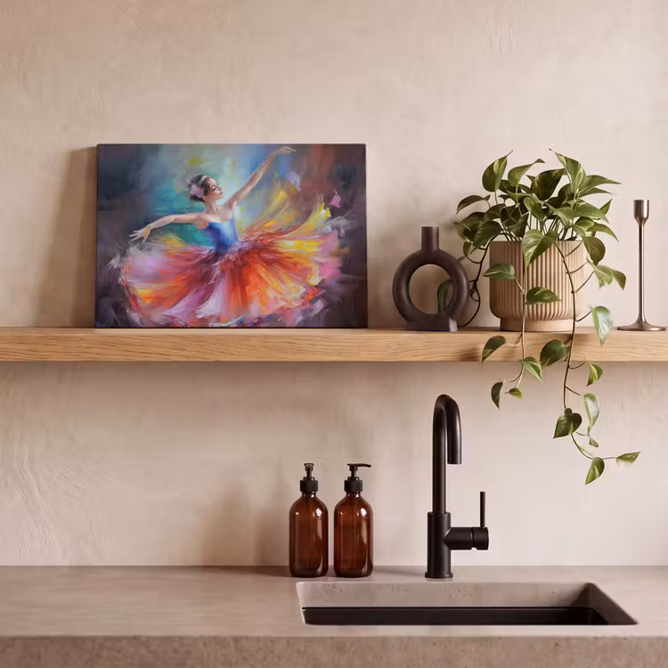 Canvas schilderij - Schilderij - Olieverf - Dans - Ballerina — 3
