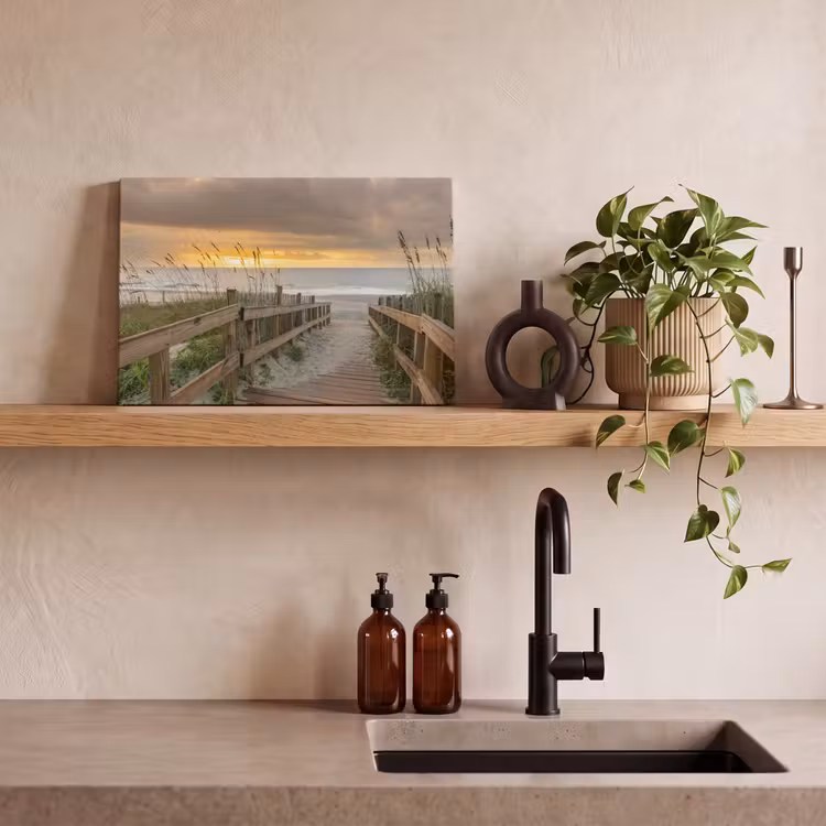 Canvas schilderij - Strand - Zee - Duin - Pad — 3