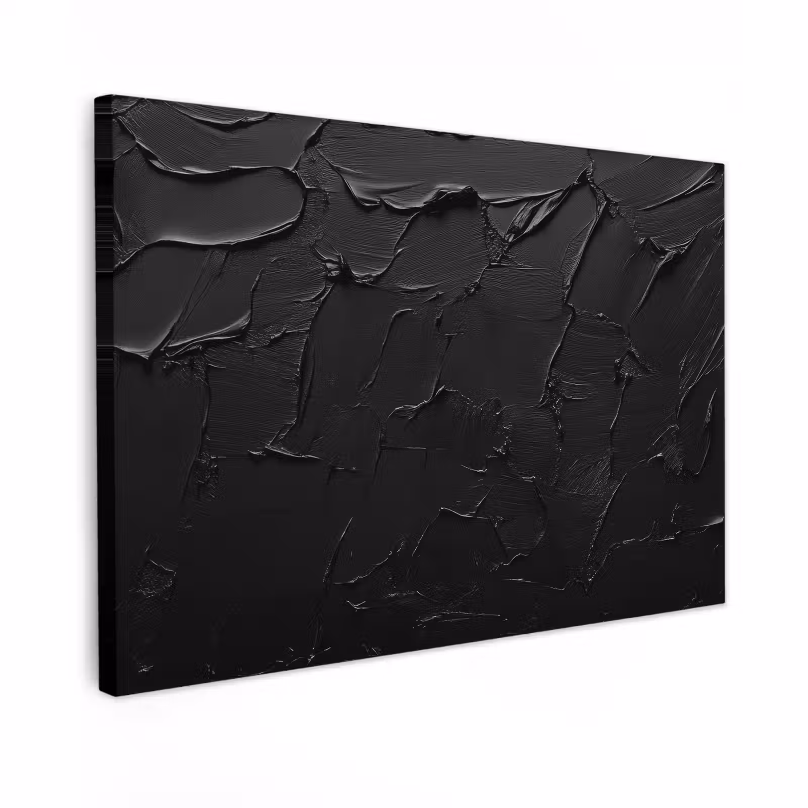 Canvas schilderij - Zwart - Verf — 1