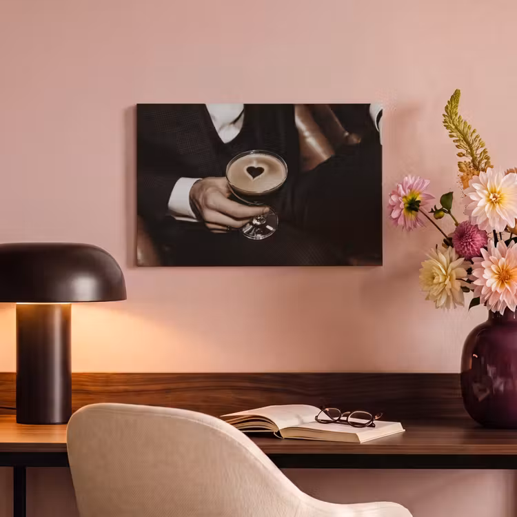 Canvas schilderij - Hartje - Cocktail - Espresso Martini - Hand — 4