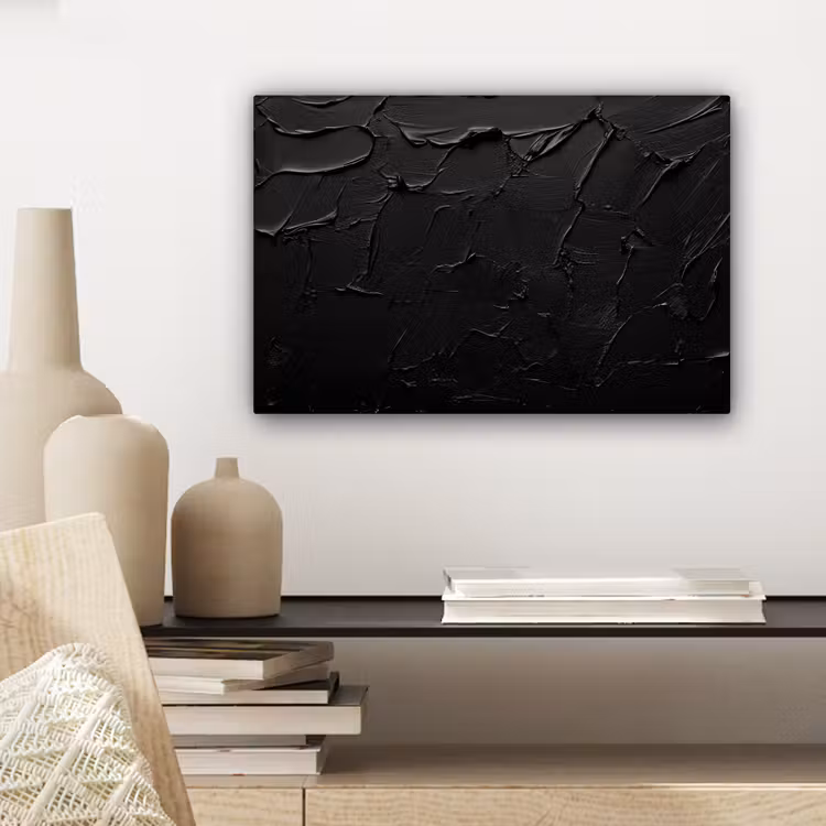 Canvas schilderij - Zwart - Verf — 5
