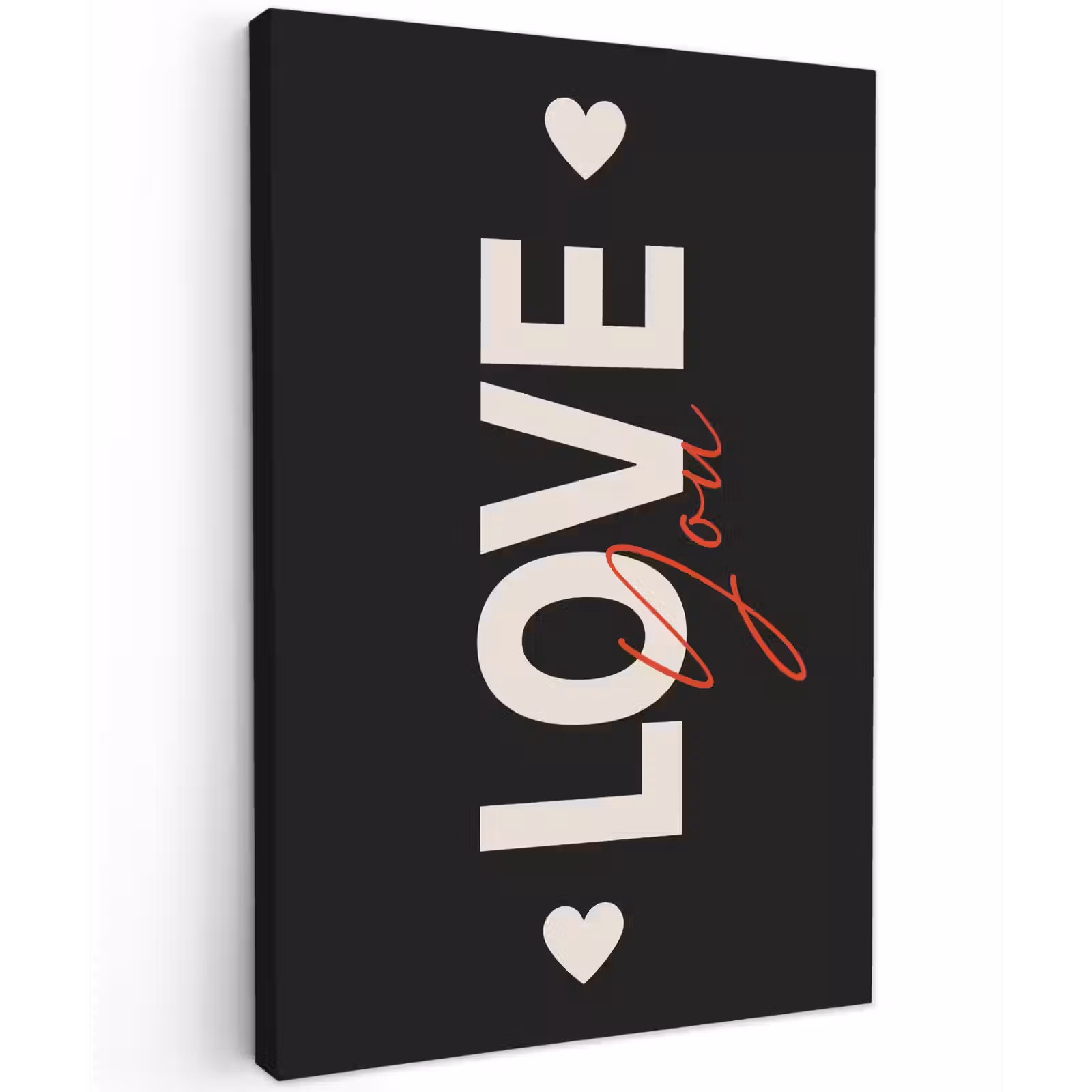 Canvas schilderij - Love - Rood - Valentijn — 1