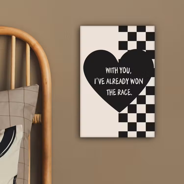Canvas schilderij - Liefde - Beige - Race — 3