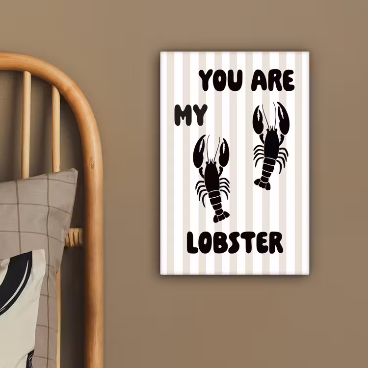 Canvas schilderij - Lobster - Beige - Minimalistisch — 3