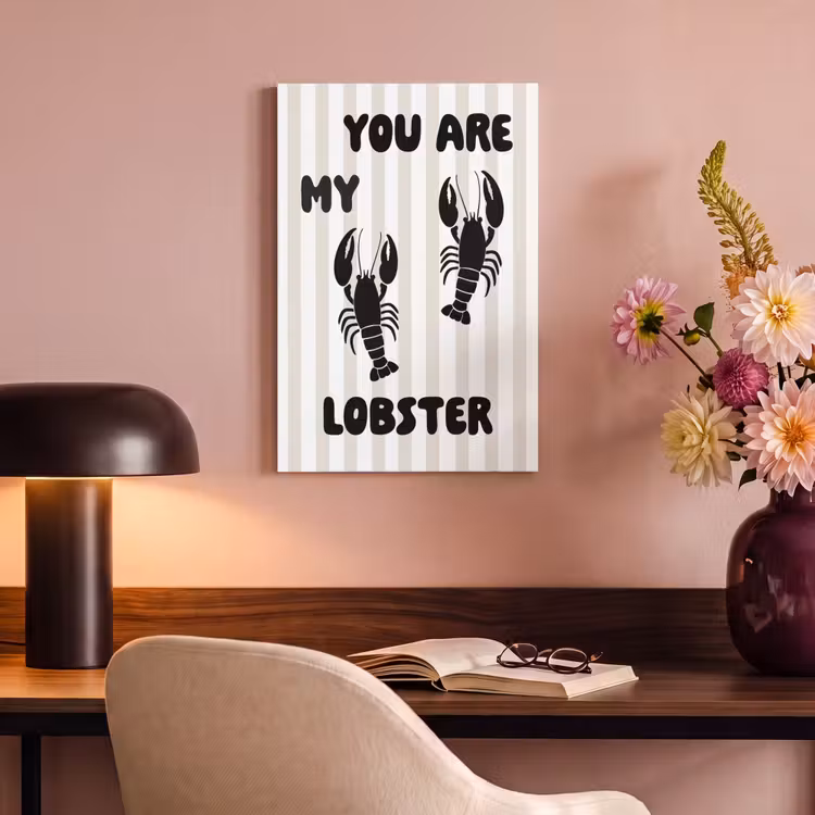 Canvas schilderij - Lobster - Beige - Minimalistisch — 4