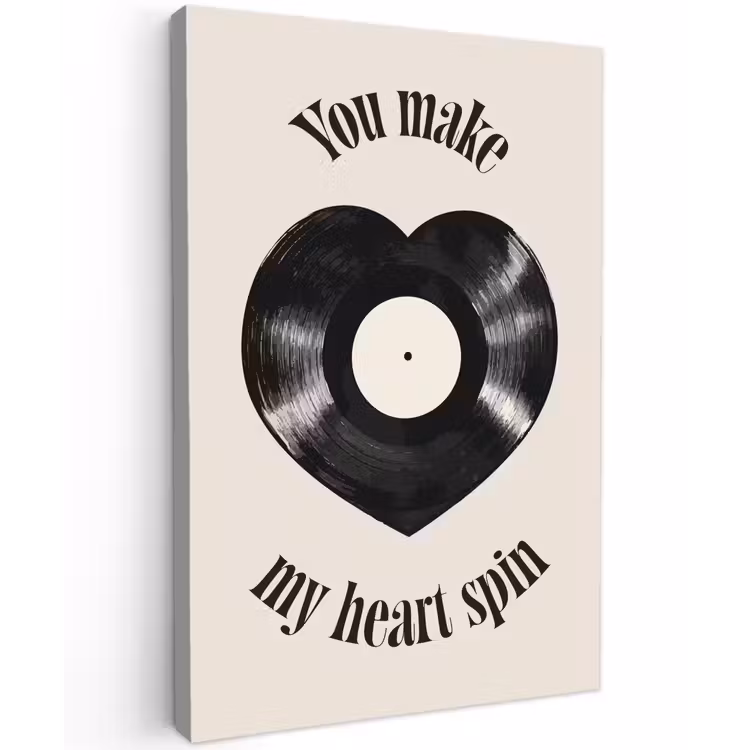 Canvas schilderij - Love - Muziek - Quote — 1