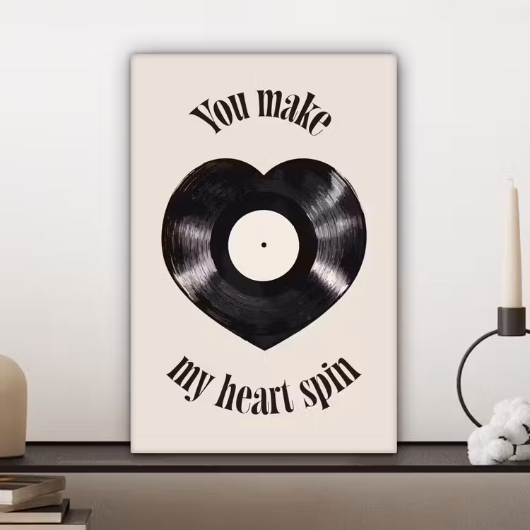 Canvas schilderij - Love - Muziek - Quote — 5