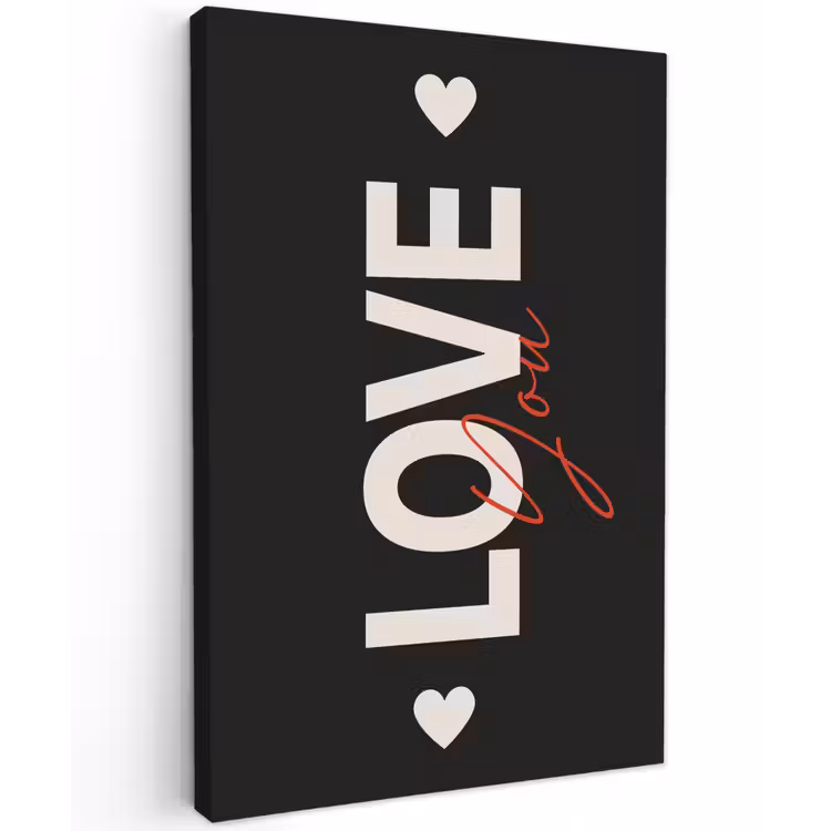 Canvas schilderij - Love - Rood - Valentijn — 1