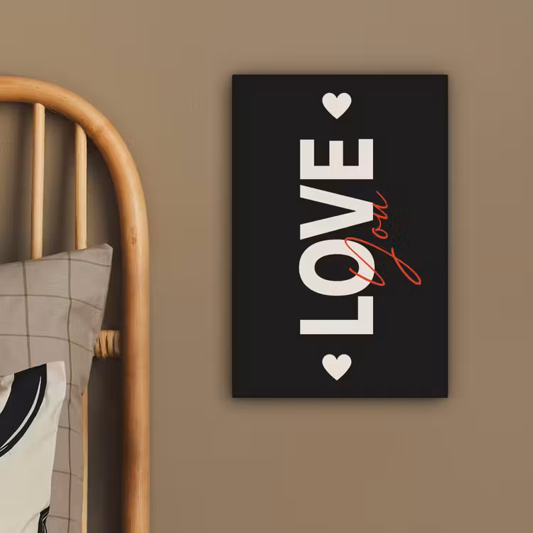 Canvas schilderij - Love - Rood - Valentijn — 3