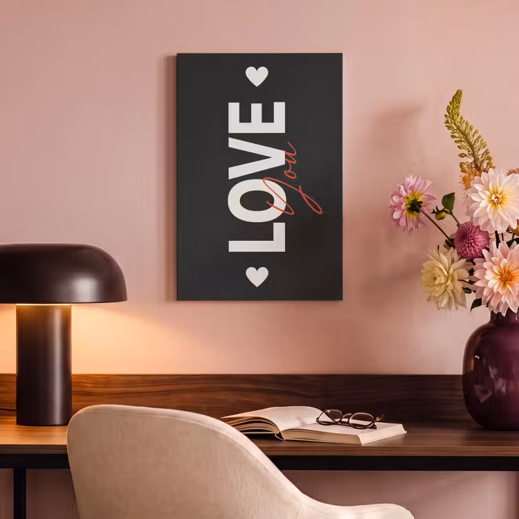 Canvas schilderij - Love - Rood - Valentijn — 4