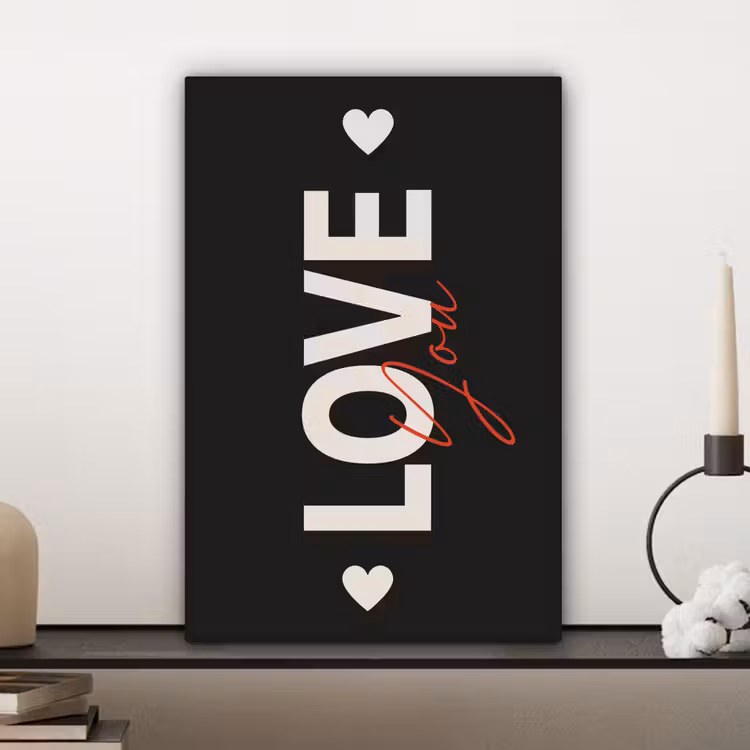 Canvas schilderij - Love - Rood - Valentijn — 5