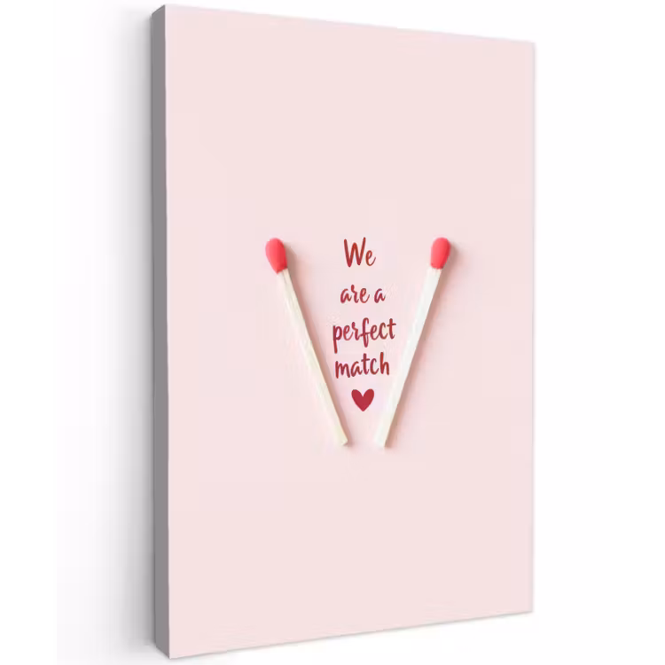 Canvas schilderij - Perfect - Minimalistisch - Valentijn — 1