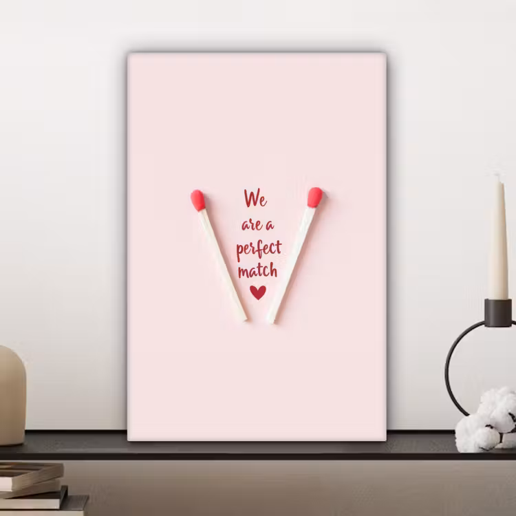 Canvas schilderij - Perfect - Minimalistisch - Valentijn — 5
