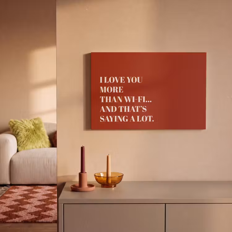 Canvas schilderij - Rood - Quote - Liefde — 1