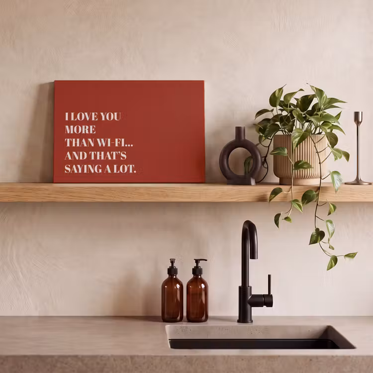 Canvas schilderij - Rood - Quote - Liefde — 2