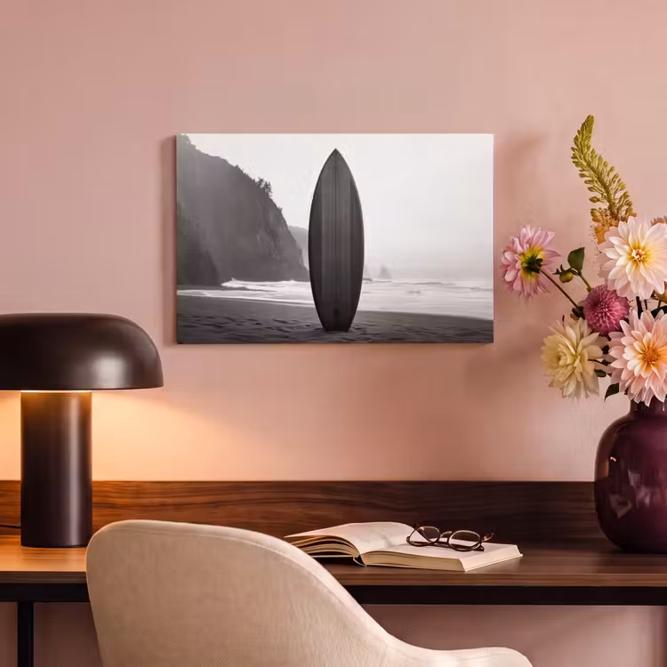 Canvas schilderij - Surfplank - Zand - Zee — 4